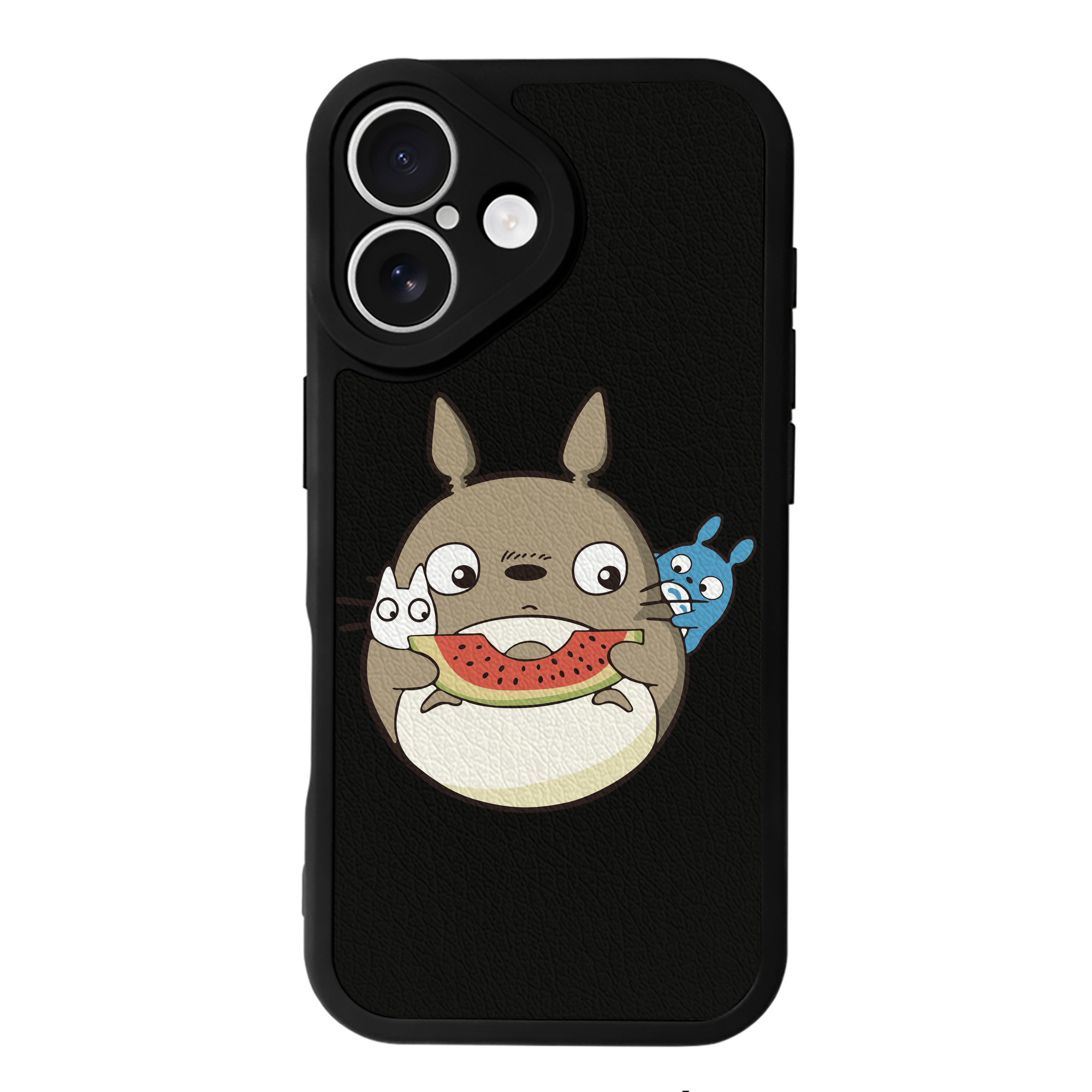 （画像用） となりのトトロ 草壁メイ 草壁サツキ My Neighbor Totoro Satsuki Kusakabe Mei Kusakabe 【iPhone 16シリーズ対応】シリコンスマホケース（レザー調） 材質：シリコン